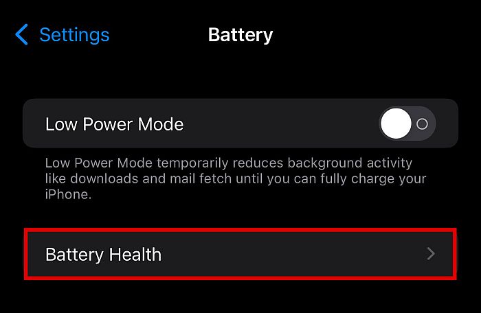 iPhone batteriinnstillinger
