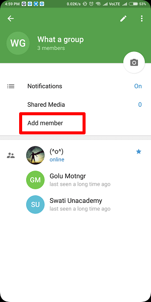 Sådan får du Telegram Group Link til at dele