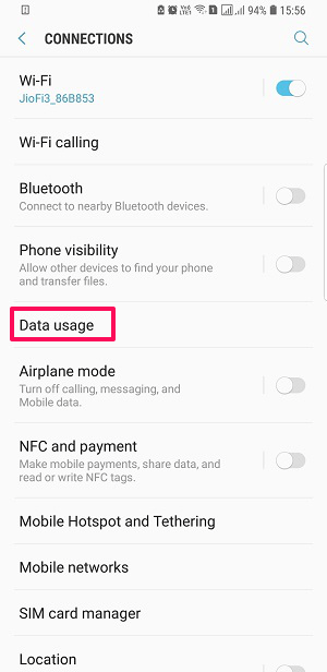 كيفية تقليل استخدام البيانات على android