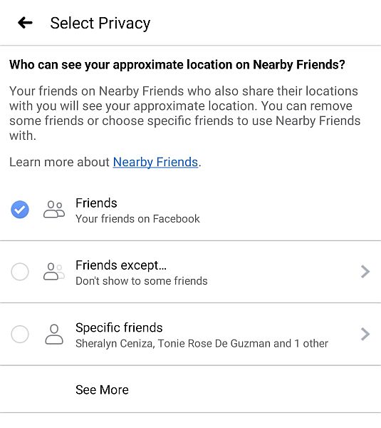 Ustawienia prywatności Facebooka do udostępniania lokalizacji