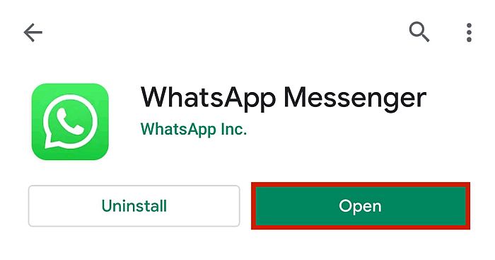 Öffnen Sie WhatsApp, um sicherzustellen, dass es korrekt installiert wurde.