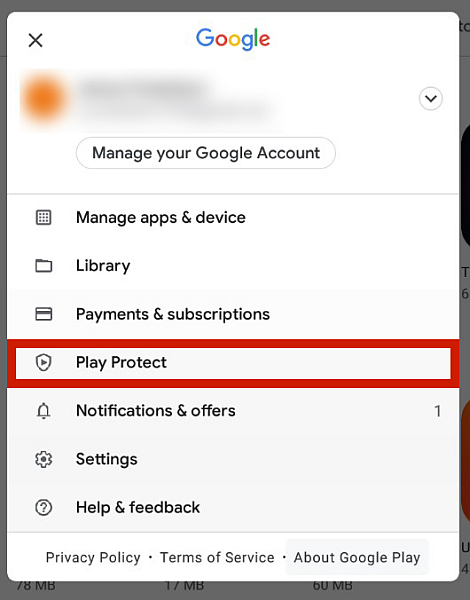 A Google Drive által elfoglalt helyadatok Android-eszközön, az Alkalmazás eltávolítása opcióval