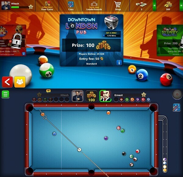 8 Ball Pool - Bedste online multiplayer spil til Android