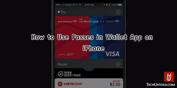 Lisää poistokortit iPhonen Wallet-sovelluksessa
