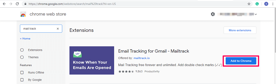 MailTrack hozzáadása