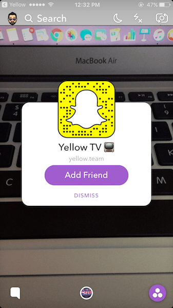 Agregar nuevos amigos en Snapchat