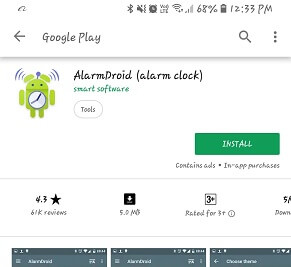 aplikace AlarmDroid