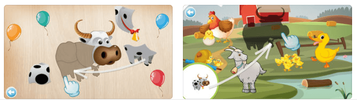 아이들을 위한 동물 퍼즐