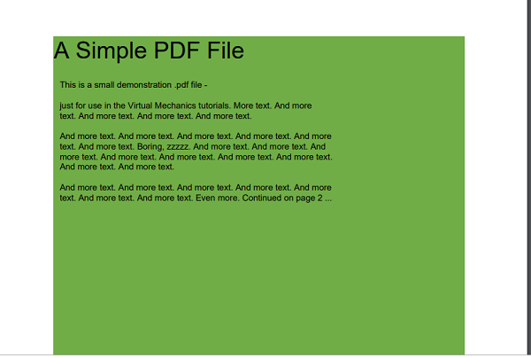 A háttér megváltozott a PDF-ben