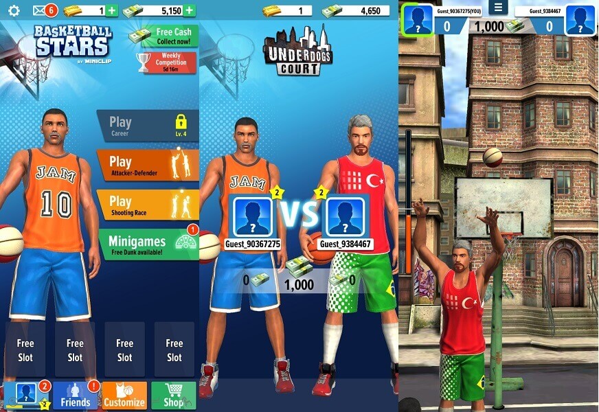Basketball Stars - najlepsze gry w koszykówkę na Androida