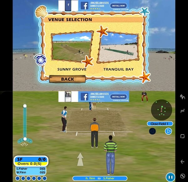ビーチクリケット-Android用の無料クリケットゲーム