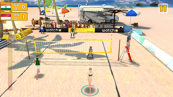 Juego de voleibol de playa en 3D