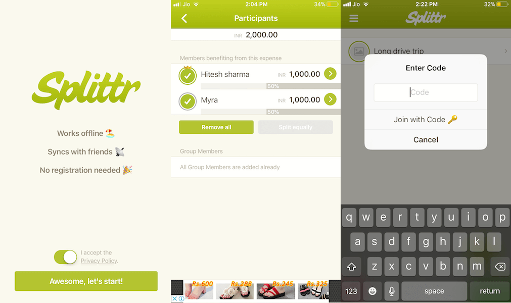 Aplikacja do dzielenia rachunków na iOS - Splittr
