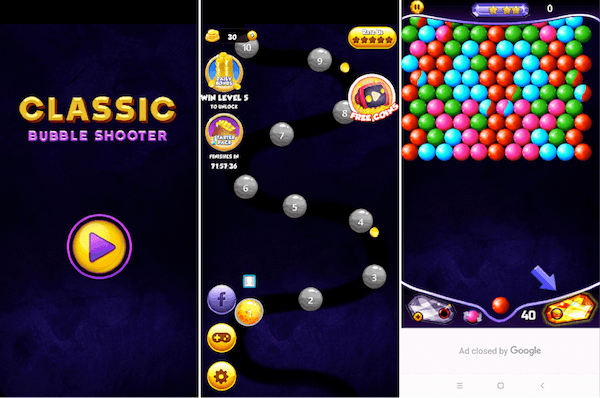Klasyczna gra Bubble Shooter na Androida