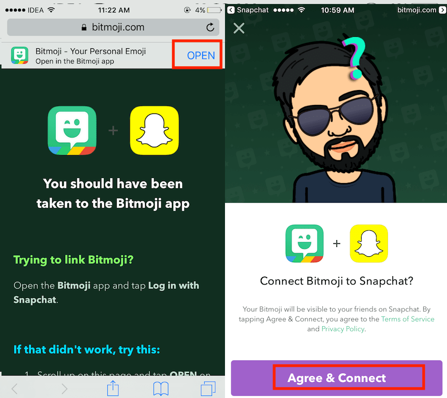 Cambiar la foto de perfil de Snapchat a Bitmoji