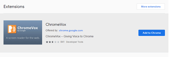 ChromeVox - näytönlukija kromi