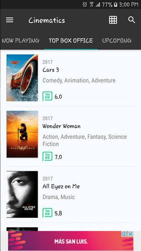 Cinematics et alternativ til IMDb