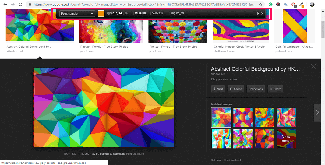 Расширение ColorZilla для Chrome