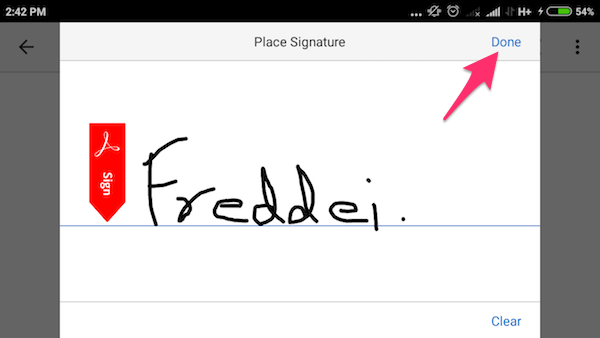 Créer un signe pour PDF