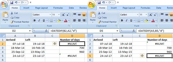 #NUM FEIL i Excel