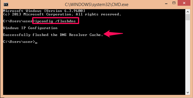 DNS cahce clear kommandoprompt