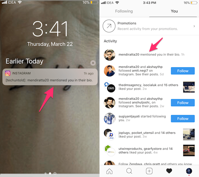 Verwijder uw accountvermelding van iemands Instagram-bio