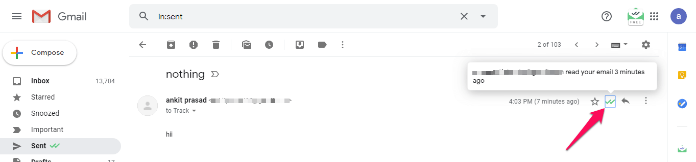 Tekintse meg, mikor olvassa el az e-maileket a Gmailben