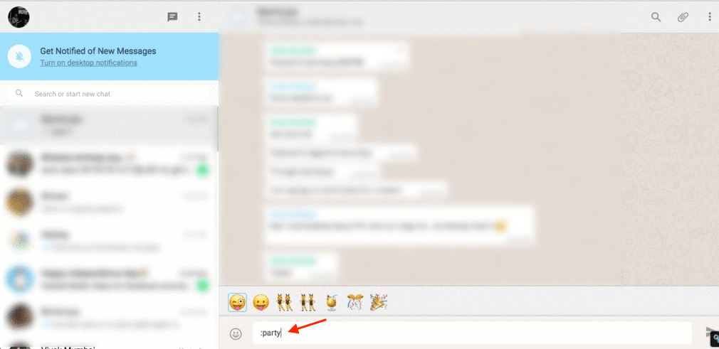 Emojis-søgning på WhatsApp Desktop og Web