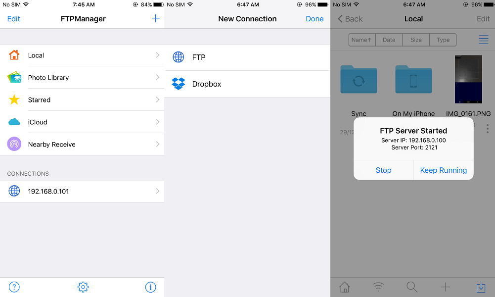 FTP 관리자 - FTP 클라이언트 및 iPhone FTP 서버