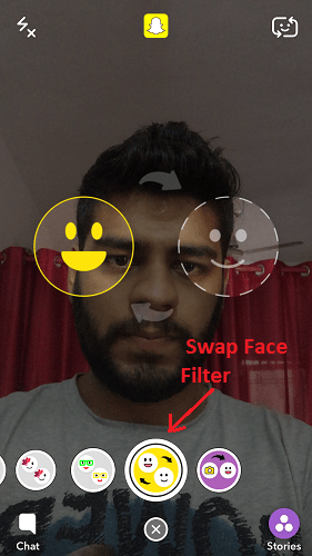 Échange de visage sur Snapchat