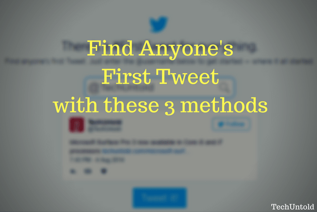 Найдите свой или любой другой первый твит