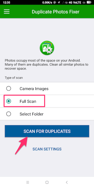Rechercher et supprimer des photos en double sur Android