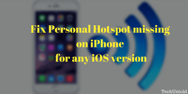 Åtgärda Personal Hotspot som saknas på valfri iPhone och iOS
