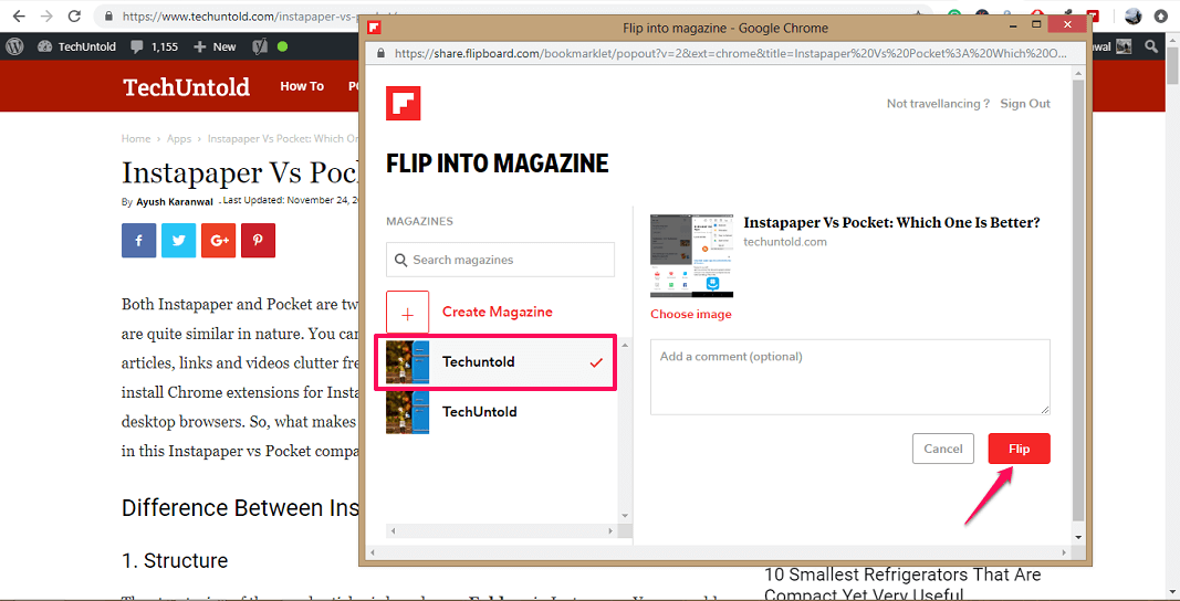 Publica el contenido de tu sitio web en Flipboard
