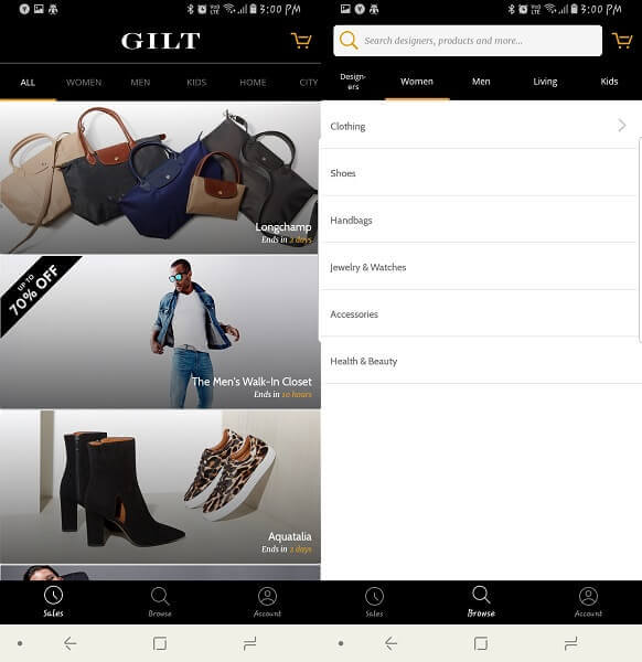 Gilt - Apps wie poshmark