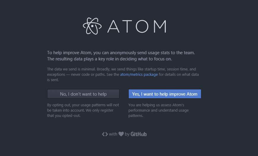 Github - Atom 텍스트 편집기