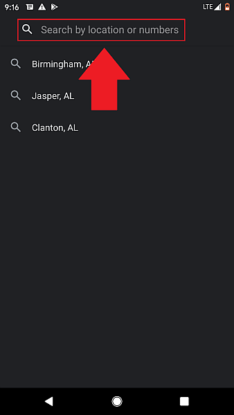 Google-søgning efter placering