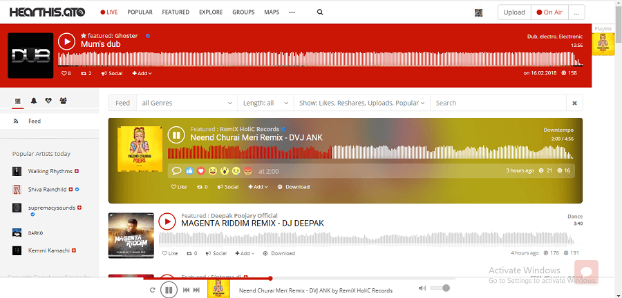 Hearthis.at - web jako soundcloud