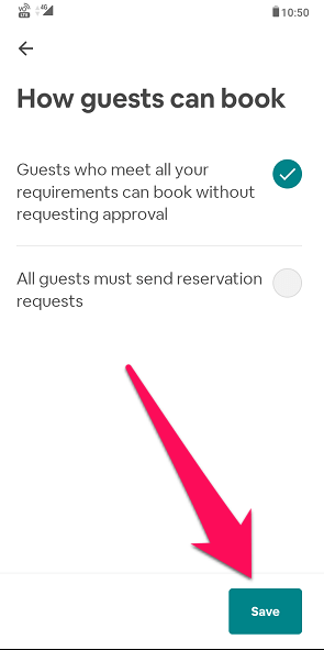 Airbnb uygulamasında anında rezervasyon nasıl kapatılır