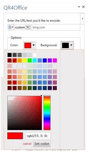 Hogyan adhatunk színt egy QR-kódhoz az MS Wordben