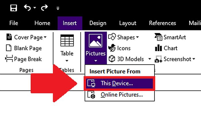 Inserting Image to Word File from the Device Drive