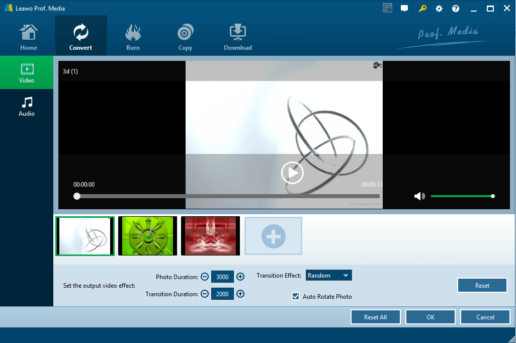 Leawo Video Converter - Slideshow editor