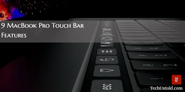 ميزات MacBook Pro Touch Bar