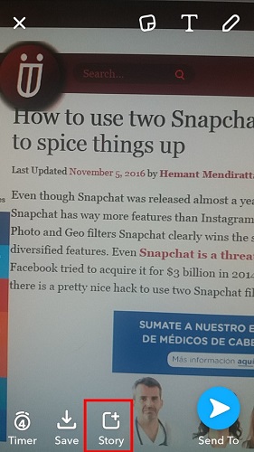 Snapchat Hikayeleri Oluşturun