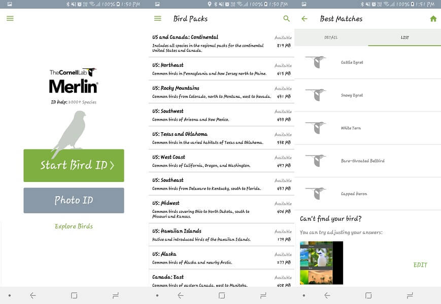 Merlin Bird ID - Beste apps voor natuurliefhebbers
