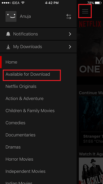 Netflix offlinevisning