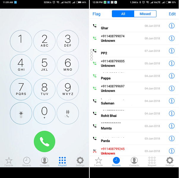 OS9 电话拨号器 - 适用于 android 的 ios 拨号器
