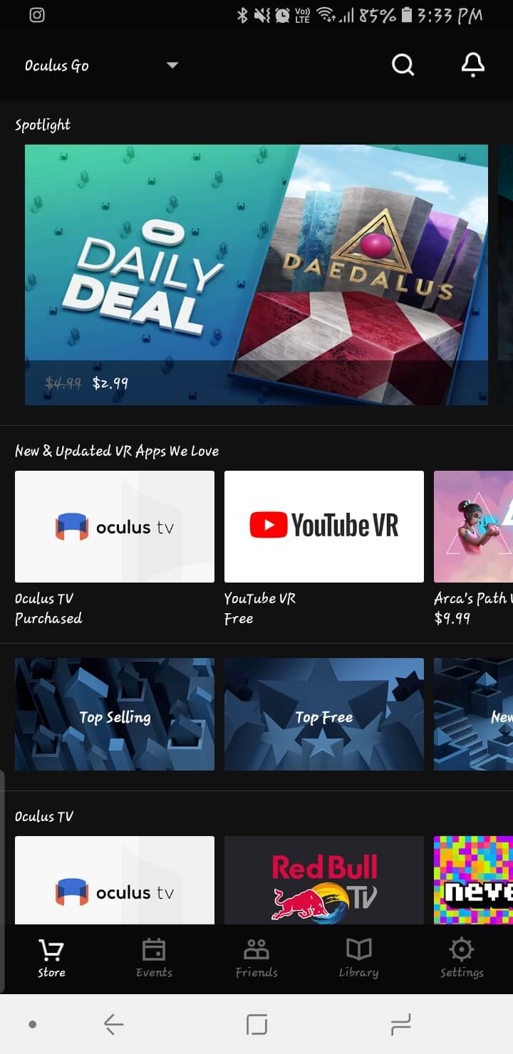 Oculus - أفضل تطبيقات الواقع الافتراضي