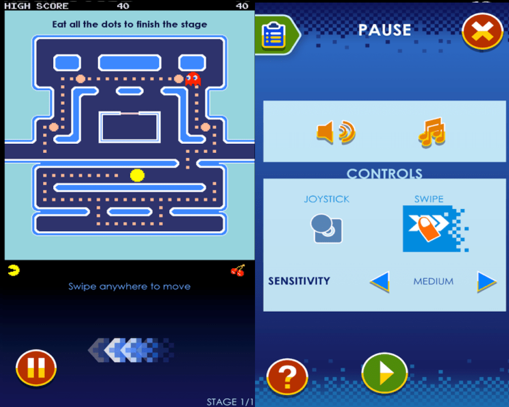 Aplikace PAC-MAN pro Android a iOS