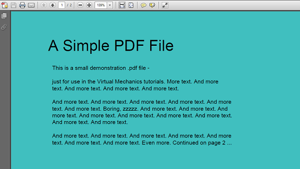 PDF-bakgrund Färgen har ändrats